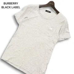 BURBERRY BLACK LABEL バーバリー ブラックレーベル ホース刺繍★ ポケット 半袖 カットソー Tシャツ Sz.2 メンズ グレー