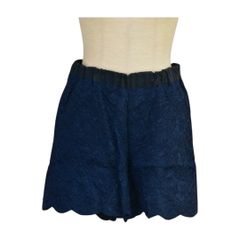 カオン Kaon パンツ ショート レース FREEサイズ ネイビー レディース s_z F-M8445