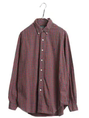 【お得なクーポン配布中!】 90s ラルフローレン チェック 長袖 ボタンダウン シャツ メンズ L / 古着 90年代 オールド ポロ コットン ワンポイント 長袖シャツ BD 薄手