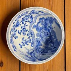 古伊万里　鉢　アンティーク 古伊万里 色絵八角鉢 伊万里焼/大鉢/菓子鉢/深鉢/骨董品