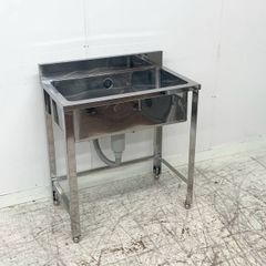 未使用B品 1槽シンク W750×D450×H800 流し台 ステンレスシンク 業務用シンク 厨房 　②