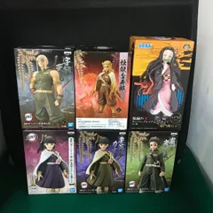 3847　鬼滅の刃　フィギュア　6個セットプラスおまけ【中古】栗花落カナヲ　竈門炭治郎　竈門禰豆子　宇髄天元　煉獄杏寿郎