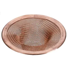 排水口 ゴミ受け アットアクア 純銅排水栓ネット 直径7cm ( 純銅 日本製 洗面所 銅 キッチン 排水栓ネット 排水溝 ごみ受け ごみうけ メッシュ 銅イオン 排水口用 排水栓 ネット カバー 流し台 シンク 浴室 7cm )