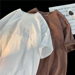 Tシャツ メンズ トップス クルーネック 夏 半袖 男女兼用 カップル シンプル カジュアル おしゃれ かっこいい お洒落 夏物 夏服 通学 部屋着 ファッションzuoyte167