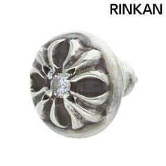 クロムハーツ  STUD CRSBLL DIA/クロスボールスタッド 1ダイヤ/シルバーピアス メンズ