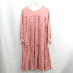 ◇ ⊂◎ SHIPS any シップスエニィ 長袖 ロング ワンピース サイズF オレンジ レディース E  【1502180074806】