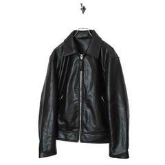 VINTAGE FAKE LEATHER JACKET/XL