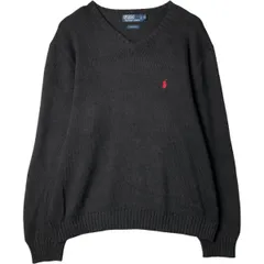 古着 ラルフローレン Ralph Lauren POLO by Ralph Lauren Vネック コットンニットセーター メンズXL相当/eaa580802