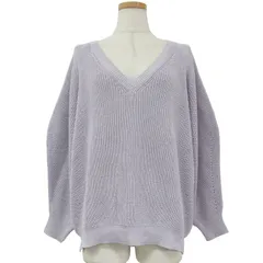 新品 theory luxe セオリーリュクス ニット ラベンダー パープル 38(M) サマーニット リネン オーバーサイズ 長袖 トップス プルオーバー シンプル オフィス カジュアル きれいめ【レディース】