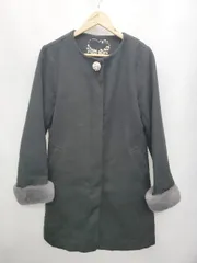 ◇ MAJESTIC LEGON マジェスティックレゴン 2way フェイクファー 長袖 コート サイズS ブラック レディース P  【1406240018734】のサムネイル