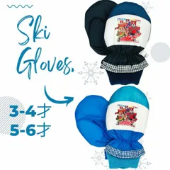 日本製　スキー手袋  ミトン手袋 3-4才用/5-6才用　 雪用手袋 防寒 雪遊び 冬物  スノー　男の子手袋　仮面ライダー　ドライブ　kamen rider drive　スキーグローブ スキー手袋 ミトンタイプ