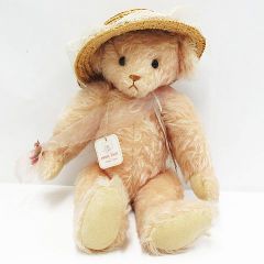 at.Mi コレクターズベア mami bear Mayumi Maeda 麦わら帽子 テディベア 約34cm ピンク系 ぬいぐるみ Z0002-0416④