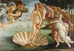 ヴィーナスの誕生 アクリル・ガッシュ レジンアーティストのくまごろ様に、アクリルガッシュを使って