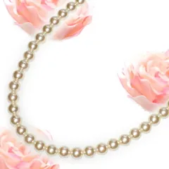 ガラスパール連ネックレス直径7ミリ20インチ   プレゼント 春夏秋冬 大人気