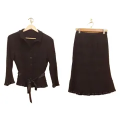 LA2963 新品タグ付き レリアン スカートスーツセット ウール 黒 ７ 2025年最新】leilian ビジネス スカートスーツ上下の人気