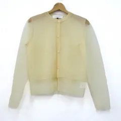 ルシェルブルー カーディガン 長袖 シアー ブランド トップス レディース 36サイズ イエロー LE CIEL LEU 【中古】