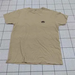 ◇ ⊂ TES テス ロゴ カジュアル コットン100％ 半袖 Tシャツ カットソー サイズMEDIUM ベージュ系 メンズ E  【1509180007834】