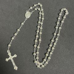 パールネックレス クロスモチーフ シルバー 須藤大和着用 luclis