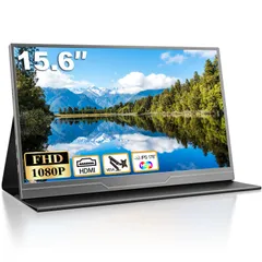 『大人気』 FHD モニター 1920x1080 持ち運び スイッチ用 IPSパネル ゲーミングモニター 薄型 ゲームモニター1080P 軽量 スピーカー内蔵 ポータブルモニター 標準HD/USB-A/Type-C/mini ディスプレイ HDMI端子 15.