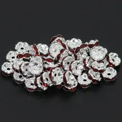 50個　サイアム　波ロンデル　(サイズ　5mm 6mm 7mm 8mm 、台座カラー　シルバー　ゴールド　選択可能) スペーサー　ブレスレット　アンクル　ネックレス　イヤリング　ピアス　ハンドメイド　アクセサリー　パーツ