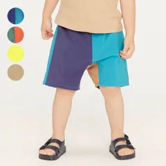 90cm／水着／水陸両用／無地／5分丈／ハーフパンツ／男の子／水遊び／川遊び／アウトドア／M31130のサムネイル