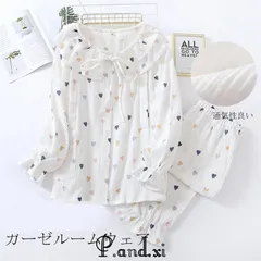 パジャマ ルームウェア レディース 寝間着 長袖 夏 ガーゼパジャマ 上下セット ナイトウェア 薄手 ズボン コットン ガーゼ 綿 寝巻き 部屋着 春秋 おしゃれ