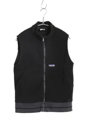 【お得なクーポン配布中!】 00s パタゴニア シンチラ ベスト キッズ XL レディース S 程 古着 05年製 オールド フリース フルジップ ハイネック アウトドア 重ね着 黒