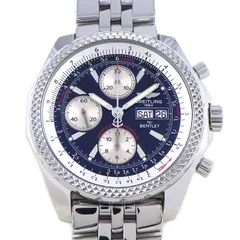 ブライトリング Breitling 腕時計 ベントレーGT A362B24SP/A13362 ブラック文字盤 黒 クロノグラフ タキメーター 夜光インデックス スモールセコンド 太陽コンパス 夜光針 SS 自動巻き 【箱・保付き】 【中古】のサムネイル