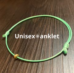 【耐水】アンクレット＊ミサンガ  #ライムグリーン