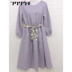 ◇ ◎ any SiS エニィスィス ウエストゴム 長袖 膝下丈 ワンピース サイズ3 パステルパープル レディース  【中古】 【1110190006283】