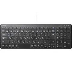 【新着商品】コンパクトキーボード ブラック パンタグラフ 有線 TK-FCP097BK キーボード エレコムのサムネイル