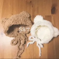 SSサイズふわふわくまみみボンネット
