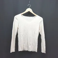 ◇ naturalbeautybasic vネック セーター プルオーバー カジュアル 長袖 ニット サイズM ベージュ レディース E  【1309250023517】