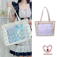 痛バッグ 痛バ レディース バッグ ショルダーバッグ ハンドバッグ リボン トートバッグ クリアバッグ 見せバッグ a4 大容量 おしゃれ 推し活