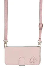 iPhone 16 ケース 手帳型 アイフォン16 スマホケース スマホショルダー レザー ストラップ イニシャル 英文字 花 ナチュラル おしゃれ 人気 調節可能 130cm  カラー04