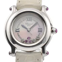 ショパール Chopard 27/8245-42 ハッピースポーツ 3ダイヤ/ハートピンクサファイア  クォーツ レディース良品 E#130760のサムネイル