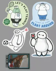 【中古】シール・ステッカー TYPE-B ダイカットステッカーセット(5枚組) 「Happyくじ ベイマックス vol.2.0」 I賞