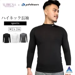 SUBROSA ( サブローザ ) × phiten メンズ 男性 ハイネック 長袖 シャツ スポーツ スポーツウエア ファイテン トップス サポート 吸水速乾 汗 涼しい モックネック ロゴ ゴルフ SPORTS アクアチタン インナー mailのサムネイル