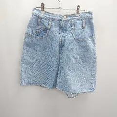 ◇ ⊂ anchor blue コットン100％ 裾切りっぱなし デニム ショートパンツ 表記なし ライトブルー レディース E  【1412090067419】