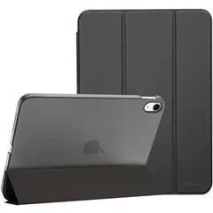 【在庫処分】ProCase iPad 10世代 ケース 2022 10.9インチ A2696 A2757 A2777 軽量 耐衝撃 三つ折り スタンド スマートカバー（シャドウブラック）