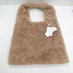 ◇ ⊇ ◎ ●未使用● GLOBAL WORK グローバルワーク ファー トートバッグ ブラウン レディース E  【1502060002660】