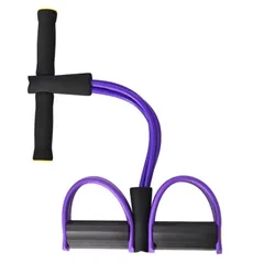 トレーニングチューブ 腹筋 筋トレ ストレッチバンド 【 腹筋 背筋 を鍛えて 脂肪燃焼 】筋トレグッズ ダイエット器具 (ブラックパープル) [ブラックパープル]