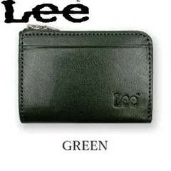 【グリーン】 Lee（リー）高級イタリアンレザーパスケース付コインケース 牛革 皮革 0520236a
