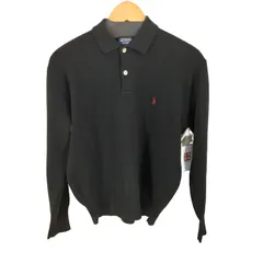 ポロバイラルフローレン Polo by RALPH LAUREN LAMBSWOOL100 L/Sニットポロ メンズ import：M 