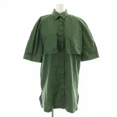 セリーヌ CELINE フィービー期 チュニック シャツ 半袖 ロールアップ 34 S 緑 グリーン /NW30のサムネイル