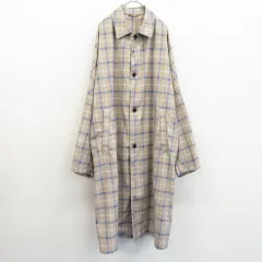 タケオキクチ TAKEOKIKUCHI コート ロング ステンカラー チェック 897147i
