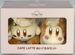 [중고] 봉제인형 커비 & 와돌디 CAFE LATTE 봉제인형 세트 [별의 커비] 커비 카페 한정