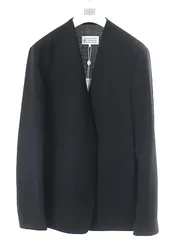 Maison Martin Margiela 10 メゾン マルタン マルジェラ 10 21SS サマーウール ノーカラージャケット ブラック 48のサムネイル