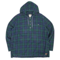 エルエルビーン L.L.Bean 00s 2000年代 Y2K プルオーバー フーディーネルシャツ パーカー 旧タグ チェック柄 USA ヴィンテージ アメリカ 古着 メンズ シャツ ブラックウォッチ柄 XL【中古】
