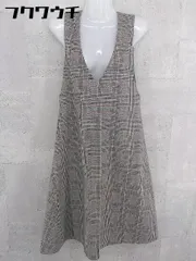 ◇ N. Natural Beauty Basic グレンチェック ノースリーブ 膝下丈 ワンピース サイズM ブラック系 レディース  【1002802026744】のサムネイル
